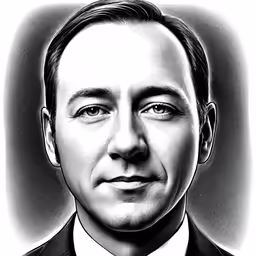 a close up of a person in a suit and tie