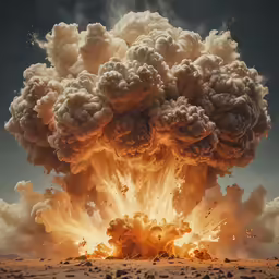 a very big bomb hitting at someone