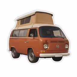 an old - fashioned bus is depicted in this sticker