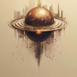a very unique photo of an outer planet