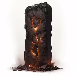 a close up of the letter b illuminated with fire