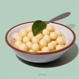 a close up of a bowl of food with a spoon