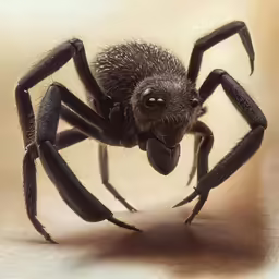 a close up shot of a black jumping spider