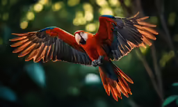 the bird is getting ready to take flight