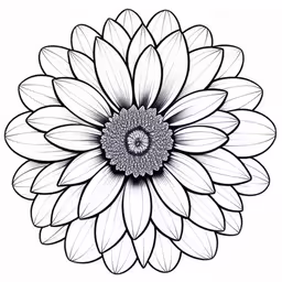 a flower that is drawn with black ink,a large flower that is black and white