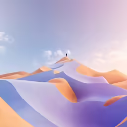 some very pretty sand hills with a lone person on them