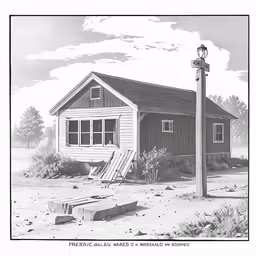 an image of a house with a fire escape