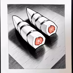 two carrots sitting next to each other on a table