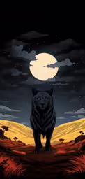 a large black bear standing on top of a dirt hill