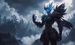 the elder is in a dark - haired environment