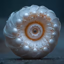 a white vase with an abstractly designed design
