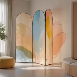 an art piece that looks like a painting in different colors