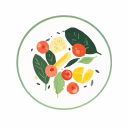 a bowl filled with fruits and vegetables