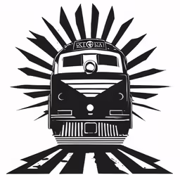 the emblem of a train on a white background