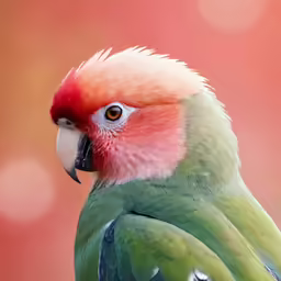 the colorful parrot is staring at something to the right