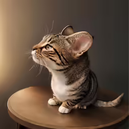 a close up of a cat sitting on top of a chair