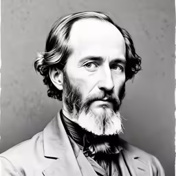 an old photo of a man with a beard