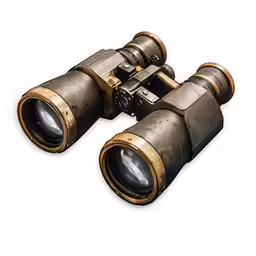 two binoculars that are open and are facing upward