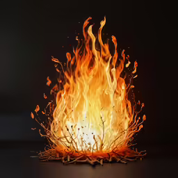 a close up of the burning fire