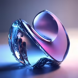 a very futuristic design in blue and pink