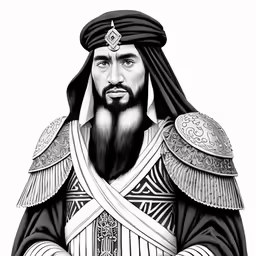 the ottoman ruler drawing - a picture of a ottoman ruler fine art print