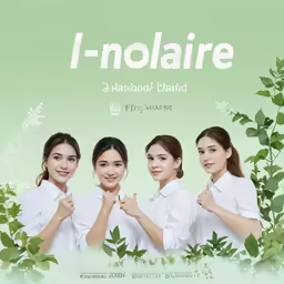 a poster with three women standing next to each other