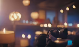 a person taking a photograph with a large camera