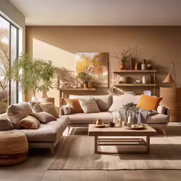 this living room has two couches and a coffee table in front of large windows,a living room with a couch and a table