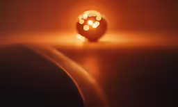 the light shining in to the ball of the object