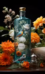 a bottle that is sitting on a table