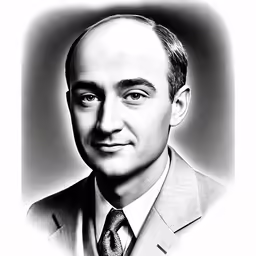 this photo shows a portrait of a man in suit