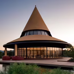 the circular house has a very unique shape