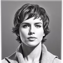 a woman is looking off into the distance