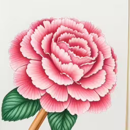 a picture of an image of a large flower on white paper,there is a picture with a flower on it