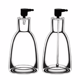 two salt and pepper mill illustrations