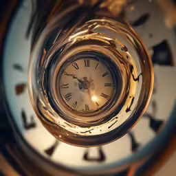 a clock on top of a table top