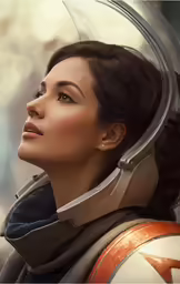 a woman in a star wars movie uniform