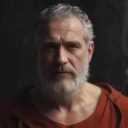 a man is looking off to the side