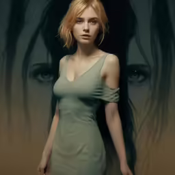 a rendering of a girl with blonde hair