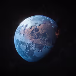 an image of a very realistic earth seen from space