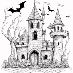 an image of a castle in the moonlight
