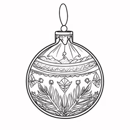 a christmas ornament with flowers and leaves