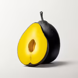 there is a piece of fruit on top of it