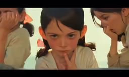 young woman making facial expressions with her hands in front of her face