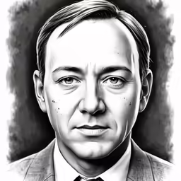 black and white portrait of a man in suit with grey tie