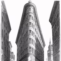 an old building is shown in a line from the ground up