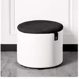 an image of a black and white stool