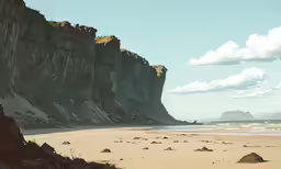 a beach that is on some sand and water