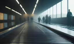 several people are walking in the distance