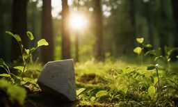 there is an object left in the woods
